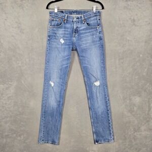 Levi's 511 Slim Fit Distressed Jeans Mens 29x32 stretch denim